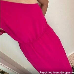 Gianni Bini Pink One-Shoulder Maxi Dress